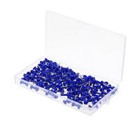 PATIKIL Push Pins 8x23mm, 120pcs Metal Point Plastic Head Decorative Thumbtacks Cork Boards Maps Picture Hanging for Home Office Use, Blue