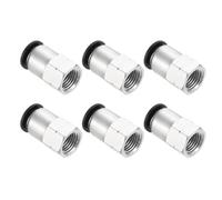 PATIKIL Push to Connect Fittings, 6 Pcs 10mm OD Tube to 1/4 Inch NPT Female Thread Air Line Quick Connect Fittings