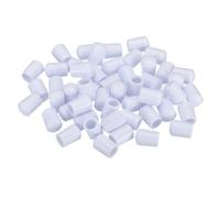 PATIKIL PVC End Caps, 50 Pack 7mm IDx9mm OD Bottom Round Bolt Cover Feet Caps Protector for Sink Rack Furniture Screw Tube Rod Hook Thread, White