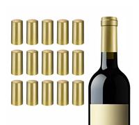 PATIKIL PVC Heat Shrink Cap 30x60mm, 60 Pcs Bottle Sealer Wine Shrink Wrap Caps for Wine Cellars Home Use Party Favors Oil Bottles, Gold