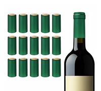 PATIKIL PVC Heat Shrink Cap 30x60mm, 60 Pcs Bottle Sealer Wine Shrink Wrap Caps for Wine Cellars Home Use Party Favors Oil Bottles, Green