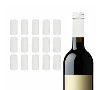 PATIKIL PVC Heat Shrink Cap 30x60mm, 60 Pcs Bottle Sealer Wine Shrink Wrap Caps for Wine Cellars Home Use Party Favors Oil Bottles, White