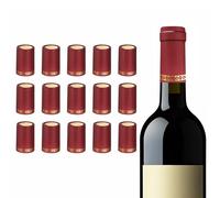 PATIKIL PVC Heat Shrink Cap 33x50mm, 60 Pcs Bottle Sealer Wine Shrink Wrap Caps for Wine Cellars Home Use Party Favors Oil Bottles, Red