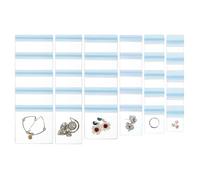 PATIKIL PVC Jewelry Bags, 35 Pcs Anti Oxidation Self Sealing Small Zipper Bag Pouches for Earrings Necklace Bracelets Storage Business Travel, Blue, 7 Sizes