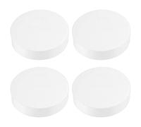 PATIKIL PVC Pipe End Cap Fitting 3.5"/89mm ID, 4 Pack Furniture Grade Plug Coupling Socket for DIY, Garden