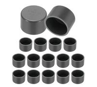 PATIKIL PVC Pipe End Caps, 16 Pack 32mm Diameter Pipe Cover Cap Plug Adapter Socket Fittings for Build DIY Furniture Garden Shelf Water Line, Grey