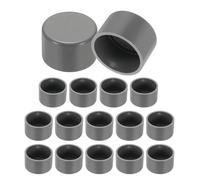 PATIKIL PVC Pipe End Caps, 16 Pack 40mm Diameter Pipe Cover Cap Plug Adapter Socket Fittings for Build DIY Furniture Garden Shelf Water Line, Grey