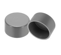 PATIKIL PVC Pipe End Caps, 2 Pack 63mm Diameter Pipe Cover Cap Plug Adapter Socket Fittings for Build DIY Furniture Garden Shelf Water Line, Grey