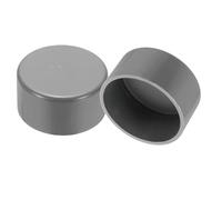 PATIKIL PVC Pipe End Caps, 2 Pack 75mm Diameter Pipe Cover Cap Plug Adapter Socket Fittings for Build DIY Furniture Garden Shelf Water Line, Grey