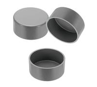 PATIKIL PVC Pipe End Caps, 3 Pack 125mm Diameter Pipe Cover Cap Plug Adapter Socket Fittings for Build DIY Furniture Garden Shelf Water Line, Grey