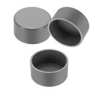 PATIKIL PVC Pipe End Caps, 3 Pack 75mm Diameter Pipe Cover Cap Plug Adapter Socket Fittings for Build DIY Furniture Garden Shelf Water Line, Grey
