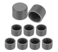 PATIKIL PVC Pipe End Caps, 9 Pack 20mm Diameter Pipe Cover Cap Plug Adapter Socket Fittings for Build DIY Furniture Garden Shelf Water Line, Grey