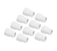 PATIKIL PVC Reducer Pipe Fitting 25mm to 20mm ID, 6 Pack Straight Coupling Adapter Connector, White