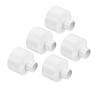 PATIKIL PVC Reducer Pipe Fitting 50mm to 20mm ID, 2 Pack Straight Coupling Adapter Connector, White
