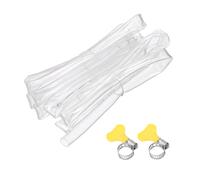 PATIKIL PVC Vinyl Tubing, 1/2" ID x 9/16" OD Flexible Clear Plastic Tube with 2 Hose Clamps, Hose Line Pipe for Multipurpose Industrial Vinyl Tubing, 10FT
