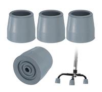PATIKIL Quad Cane Tips 1-1/8 Inch, 4 Pcs Non-Slip Rubber Walking Cane Accessories Replacement Foot for Standing Stick Women Men Seniors, Gray(Style 1)