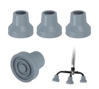 PATIKIL Quad Cane Tips 5/8 Inch, 4 Pcs Non-Slip Rubber Walking Cane Accessories Replacement Foot for Standing Stick Women Men Seniors, Gray(Style 3)