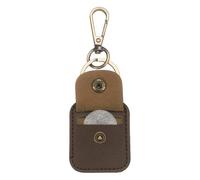 PATIKIL Quarter Leather Coin Holder, AA Medallion Snap Open Coin Display Holder for Collectible Challenge and Daily Carry Accessory, Mud Color