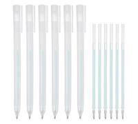 PATIKIL Quick Dry Glue Pen, Blue Ballpoint Roller Glue Fine Tip Pens Scrapbook Supplies for Crafting Scrapbook with Cap Refill, 6 Pcs