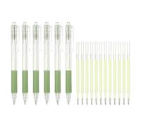 PATIKIL Quick Dry Glue Pen, Green Ballpoint Roller Glue Fine Tip Pens Scrapbook Supplies for Crafting Scrapbook with Extra Refill, 6 Pcs