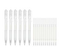 PATIKIL Quick Dry Glue Pen, White Ballpoint Roller Glue Fine Tip Pens Scrapbook Supplies for Crafting Scrapbook with Extra Refill, 6 Pcs