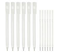PATIKIL Quick Dry Glue Pen, White Ballpoint Roller Glue Fine Tip Pens Scrapbook Supplies for Crafting Scrapbook with Cap Refill, 6 Pcs