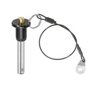 PATIKIL Quick Release Pin 5/16" x 1.18", Ball Locking Pin 304 Stainless Steel Quick Release Fastening Safety Locating Pins with Push Button 25 cm Lanyard Cable (8 x 30mm)