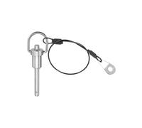 PATIKIL Quick Release Pin 6 x 30mm(1/4" x 1.18"), 304 Stainless Steel Ball Lock Safety Locating Pins with Button 25cm Prevents Loss Rope