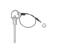 PATIKIL Quick Release Pin 6 x 50mm(1/4" x 1.97"), 304 Stainless Steel Ball Lock Safety Locating Pins with Button 25cm Prevents Loss Rope