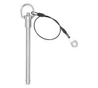 PATIKIL Quick Release Pin 8 x 100mm(5/16" x 3.94"), 304 Stainless Steel Ball Lock Safety Locating Pins with Button 25cm Prevents Loss Rope