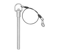 PATIKIL Quick Release Pin 9.5 x 100mm(3/8" x 3.94"), 304 Stainless Steel Ball Lock Safety Locating Pins with Button 25cm Prevents Loss Rope