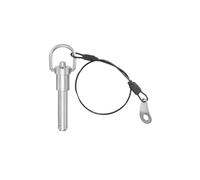 PATIKIL Quick Release Pin 9.5 x 30mm(3/8" x 1.18"), 304 Stainless Steel Ball Lock Safety Locating Pins with Button 25cm Prevents Loss Rope