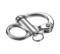 PATIKIL Quick Release Shackle 69mm, 316 Stainless Steel Fixed Bail Snap Shackle Boat Sail Connector for Outdoor Camping Nautical Ships Industrial Hoisting Pet Chains, Silver