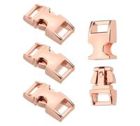 PATIKIL Quick Side Release Buckle 20mm, 4Pcs Metal Buckles Replacement No Sewing Snaps Clips Clasps for Backpack Straps Fanny Pack Webbing Dog Collars, Rose Gold