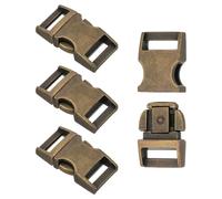 PATIKIL Quick Side Release Buckle 25mm, 4Pcs Metal Buckles Replacement No Sewing Snaps Clips Clasps for Backpack Straps Fanny Pack Webbing Dog Collars, Bronze