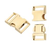 PATIKIL Quick Side Release Buckle 3/4 Inch / 20mm, 2Pcs Metal Buckles Replacement No Sewing Snaps Clips Clasps for Backpack Straps Fanny Pack Webbing Dog Collars, Golden