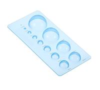PATIKIL Quilling Mold 7x3 Inch, Half Ball Domes 2-Row Mold Crimper Tool for 3D Flower Pot Crafts, Blue