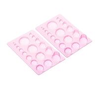PATIKIL Quilling Mold 8x5 Inch, 2 Pack Half Ball Domes 3-Row Mold Crimper Tool for 3D Flower Pot Crafts, Pink