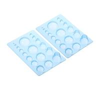 PATIKIL Quilling Mold 8x5 Inch, 2 Pack Half Ball Domes 3-Row Mold Crimper Tool for 3D Flower Pot Crafts, Blue