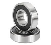 PATIKIL R8-2RS Deep Groove Ball Bearing 1/2" x 1-1/8" x 5/16", 2 Pack Double Rubber Sealed Miniature Bearings for Electric Motor Industrial Machine, Black&Silver