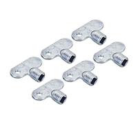 PATIKIL Radiator Valve Keys, 6 Pack Zinc Alloy Square Socket Vent Air Valve Key Wrench Plumbing Bleeder Tool Single Hole for Radiator Heater Faucet, Silver