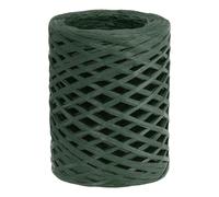 PATIKIL Raffia Ribbon 100 Yard, 1 Roll Natural Packing Paper Twine String for Crochet Box Wrapping Craft Holiday Decor, Dark Green