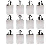 PATIKIL Rainbow Colors Gift Bags with Laser Coating, 12pcs Reusable Goodie Bags with Handle for Wedding Birthday Party Shopping Cosmetic, 8" x 4" x 10"