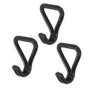PATIKIL Ratchet Double J Strap Hook Load 5000kg, 3Pcs Heavy Duty Tie Down Strap J-Hook Cargo Hook for 50mm Tie Down Strap Webbing on Car Truck Trailer, Black (ID: 47.5 mm / 1.87")
