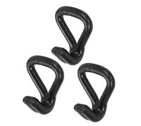 PATIKIL Ratchet Double J Strap Hook Load 800kg, 3Pcs Heavy Duty Tie Down Strap J-Hook Cargo Hook for 25mm Tie Down Strap Webbing on Car Truck Trailer, Black (ID: 25 mm / 0.98")