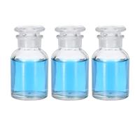 PATIKIL Reagent Media Bottle, 3 Pcs 60ml Glass Wide Mouth Reagent Media Storage Bottle with Glass Ground Stopper for Lab Water Reagent Liquids, Chemistry, Science, Vase, Perfume, Clear