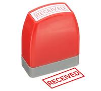 PATIKIL Received Notice Stamp Self Inking, Red Ink Office Pre Inked Message Stamp for Business, Red