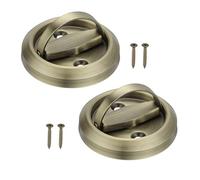 PATIKIL Recessed Door Handles, 2 Pcs Round Flush Pulls Stainless Steel Furniture Locks Hidden Embedded Fireproof Door Furniture Pull Bronze