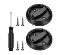 PATIKIL Recessed Door Lock, (73mm, Black)(2 Pcs),304 Stainless Steel Round Cup Hidden Knob Handle Pull Latch Locker with Screwdriver Screws, Suit for - Privacy Sliding Door
