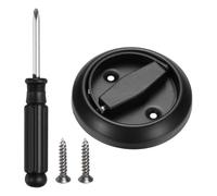 PATIKIL Recessed Door Lock, (73mm, Black),304 Stainless Steel Round Cup Hidden Knob Handle Pull Latch Locker with Screwdriver Screws, Suit for - Privacy Sliding Door